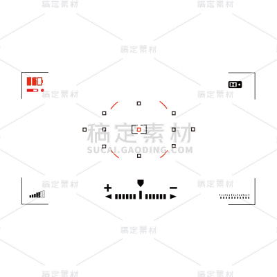 手绘-取景器元素-实景线框