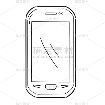 手绘-简笔画手机互联网元素贴纸10