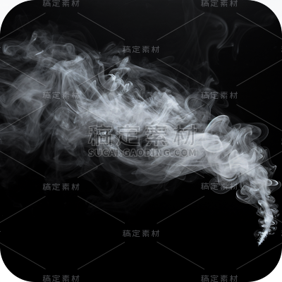 白色烟雾薄雾透明雾气迷雾云烟元素