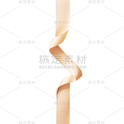 通用时尚感金色丝带彩带飘带包装装饰元素贴纸