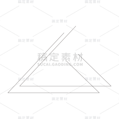 线性基础元素贴纸三角