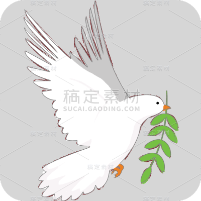 国庆节热点贴纸-鸽子