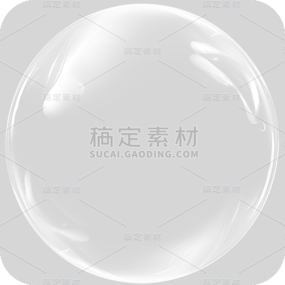 通用白色透明气泡冒泡元素贴纸