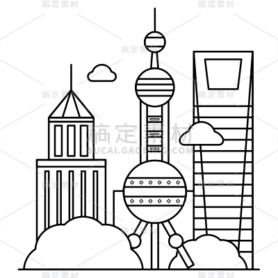 SVG-旅游城市建筑元素