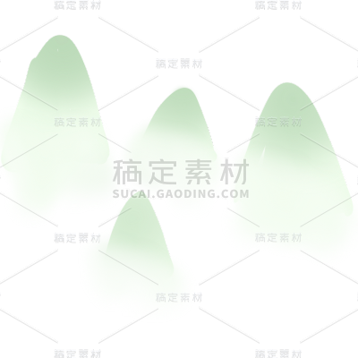 手绘风-端午节贴纸-青山