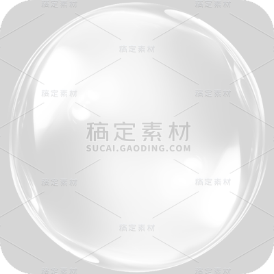 通用白色透明气泡冒泡元素贴纸