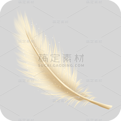 手绘=唯美装饰贴纸-羽毛