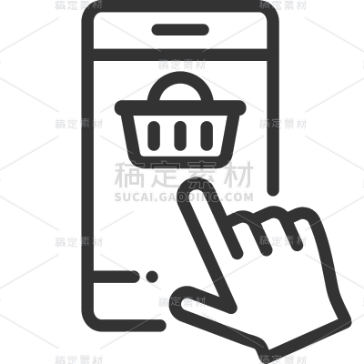 通用黑色矢量网购信息图标元素素材
