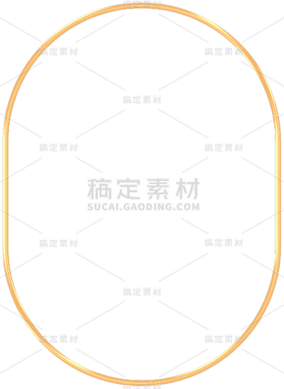边框常规插画极简金属古风异形边框贴纸素材