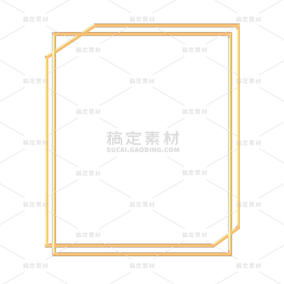 边框常规插画极简金属古风异形边框贴纸素材