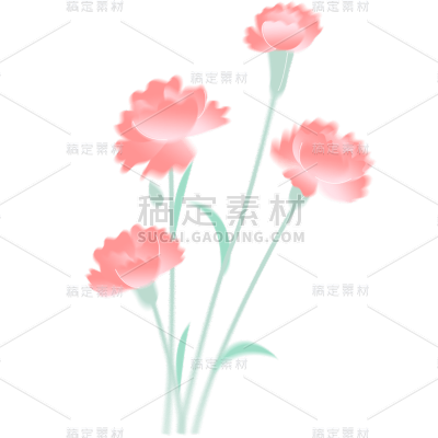 母亲节弥散康乃馨花朵植物元素素材
