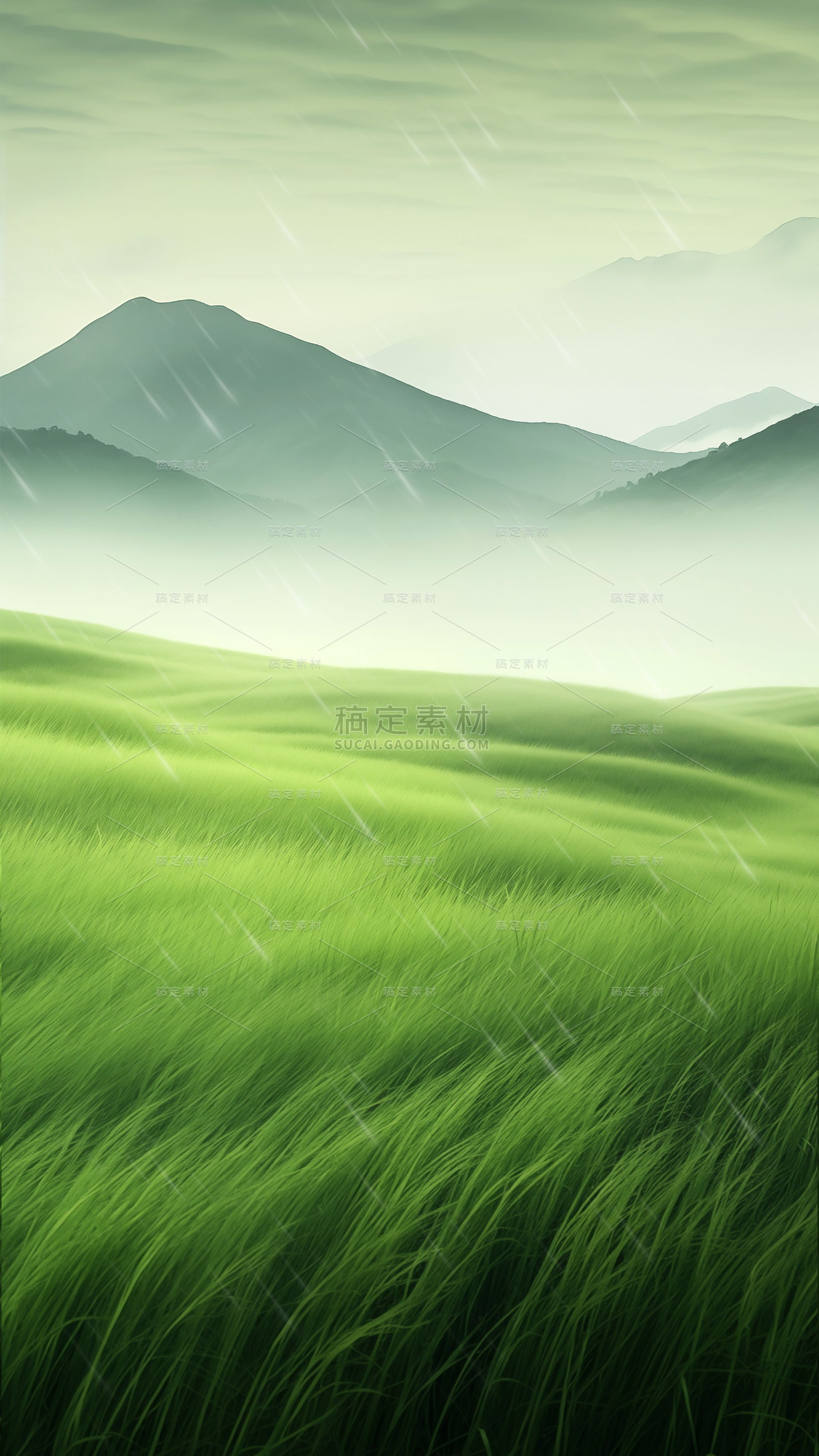 清明节简约肌理扁平草地背景