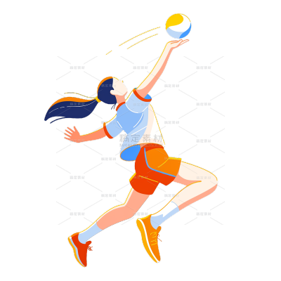 健身系列插画风金色描边运动人物元素羽毛球