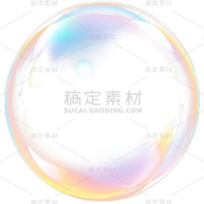 通用彩色透明气泡冒泡元素贴纸