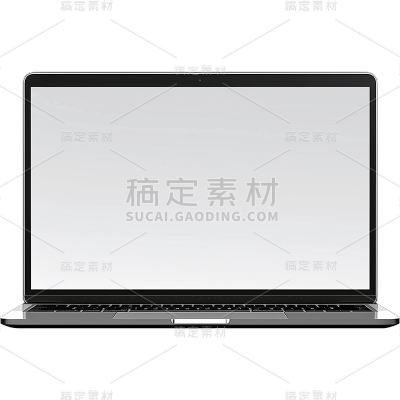 常规系列3D黑框笔记本电脑屏幕通用元素素材