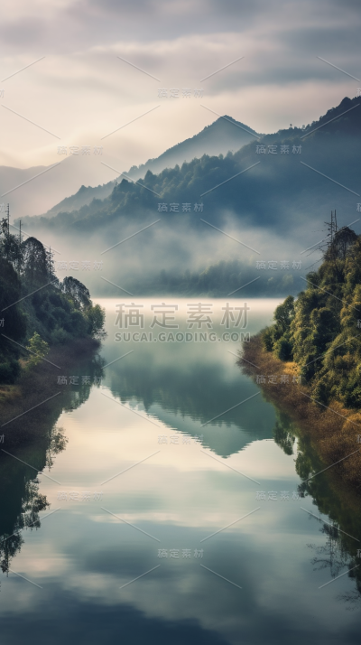 山川河流山峰景观风景壁纸