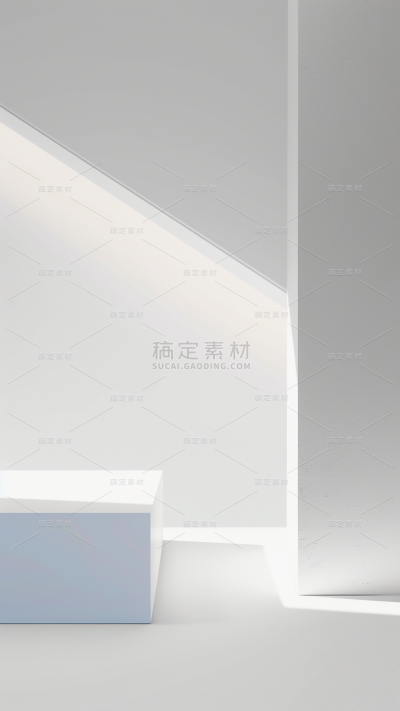 背景通用白色立体矩形静物背景图片素材