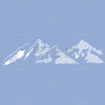 通用线条雪山元素