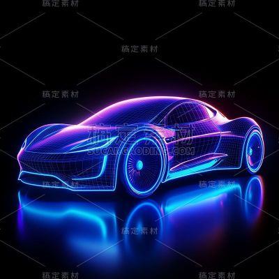 交通系列科技风未来感汽车线稿 超跑