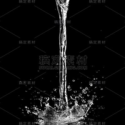 特效通用透明水流瀑布元素素材