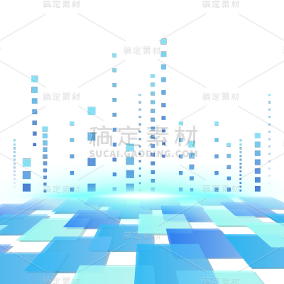 科技风科技底纹方块空间几何元素素材