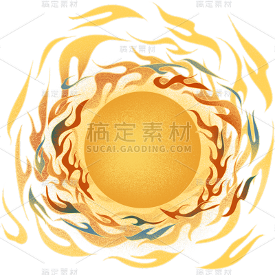 中国风通用敦煌太阳元素素材