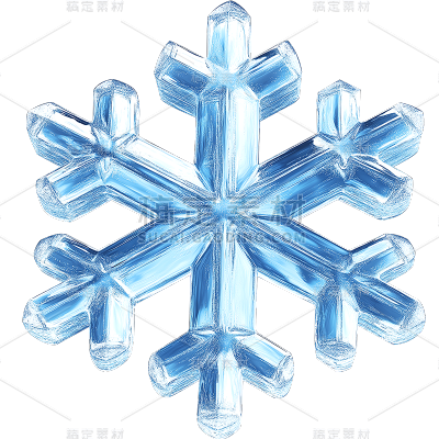 气象系列AI3D水晶感雪花