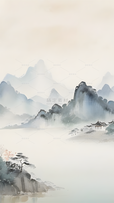 背景系列中国风山水背景