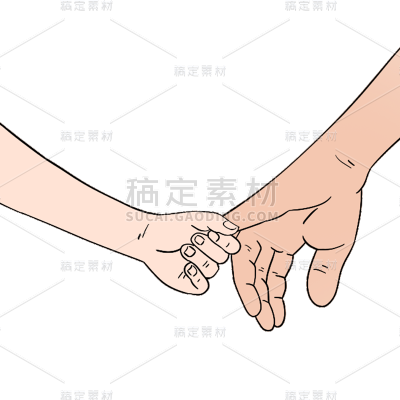 父亲节通用写实父子亲子人物手部元素素材