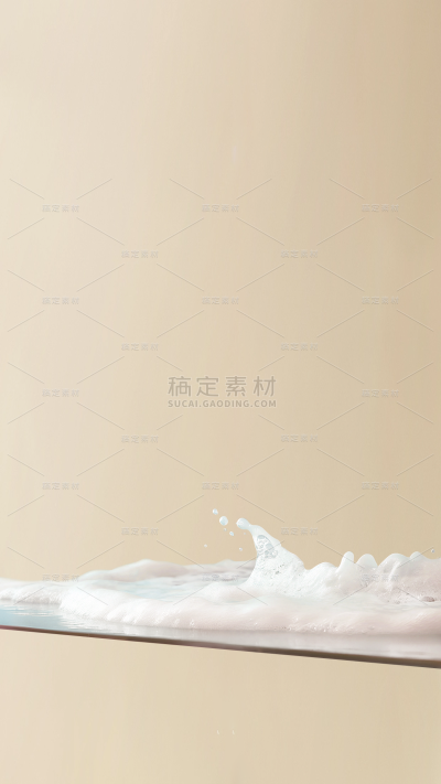 特效系列写实白色泡沫纯色背景展台