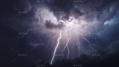 天空闪电雷电天气