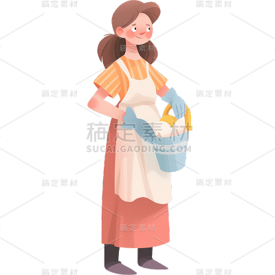 三八妇女节女神节女王节扁平风职业女性家政人物元素素材