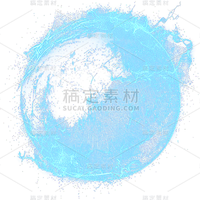 通用蓝色插画科技地球元素素材