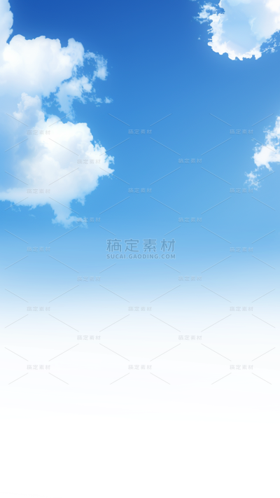 风光系列简约渐变天空白云通用元素素材