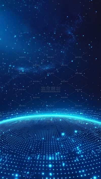 背景系列科技风蓝色发光光效粒子背景