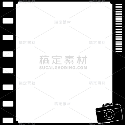 通用边框手机相片黑色相机胶片元素素材