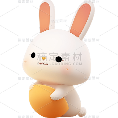3D立体兔子贴纸
