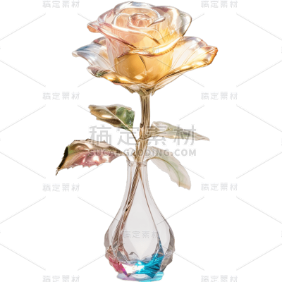 3D立体三维质感材质玫瑰花