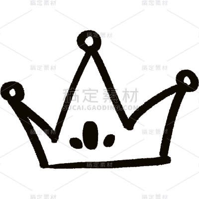 表彰系列通用简笔涂鸦皇冠贴纸