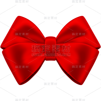通用装饰矢量红色丝带蝴蝶结元素素材
