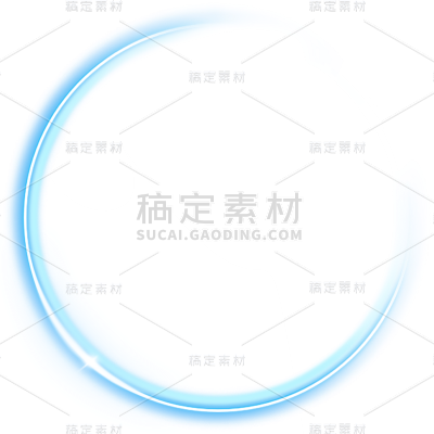 游戏图标光圈元素蓝色简约贴纸