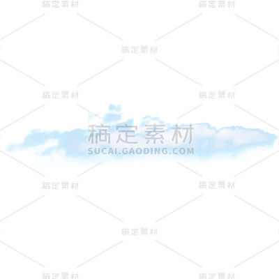 写实风格白云贴纸