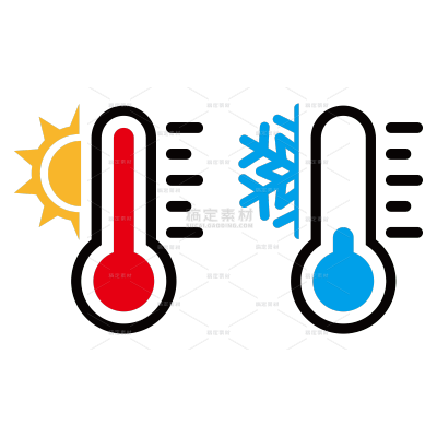 图标系列矢量温度计气温表（td）