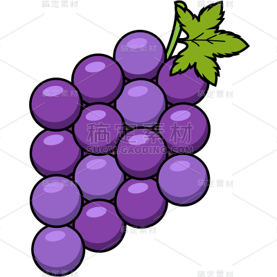 果蔬通用-描边插画多品类水果图标