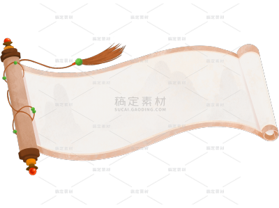中国风通用古风卷轴元素