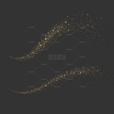 科技风系列黄色曲线特效元素（td）