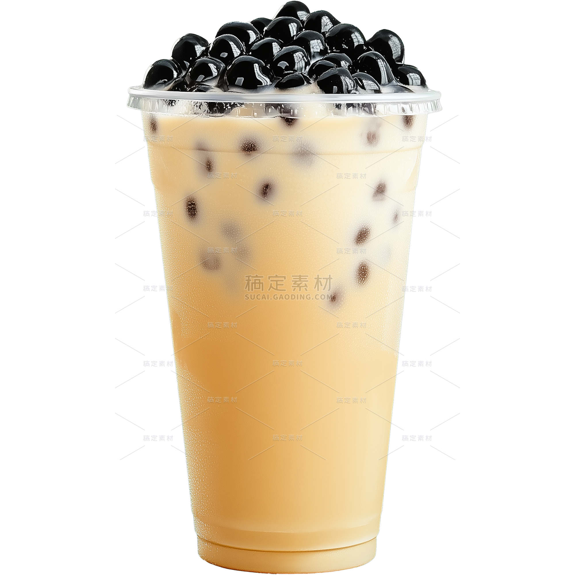 饮品系列写实大杯珍珠奶茶