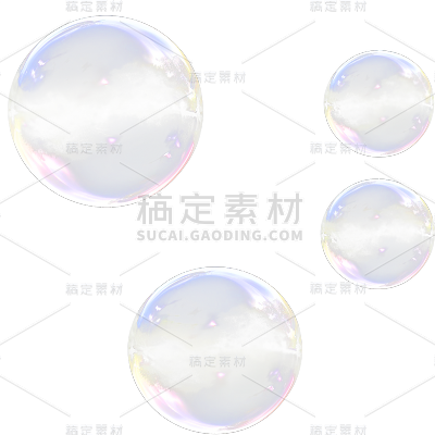 通用简约风彩色泡泡元素素材