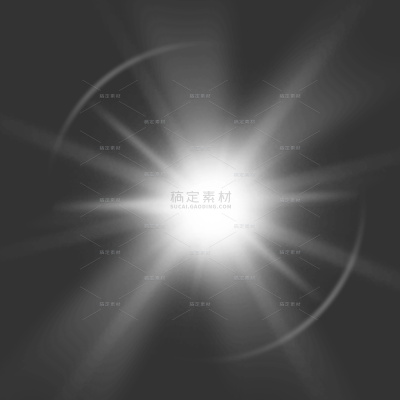 特效系列写实感白色阳光光束贴纸（td）