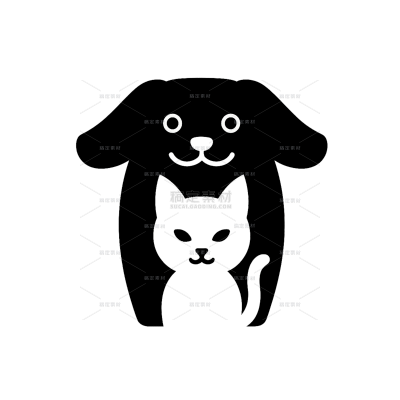 动物系列矢量猫狗插画元素（td）